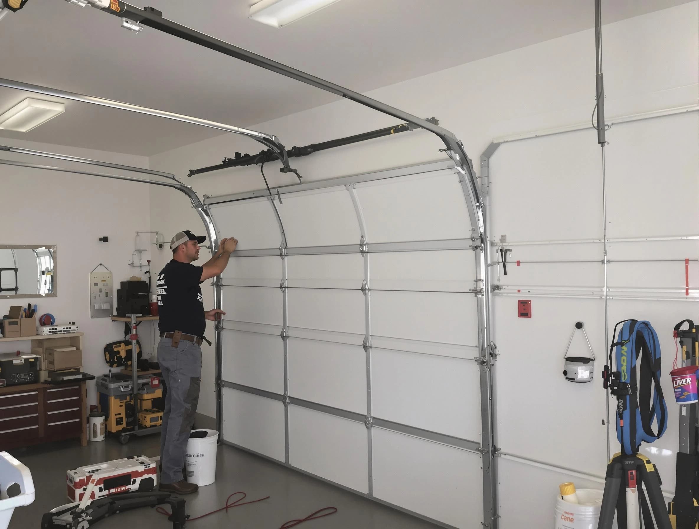 South Salt Lake Garage Door Repair team installing new garage door in South Salt Lake