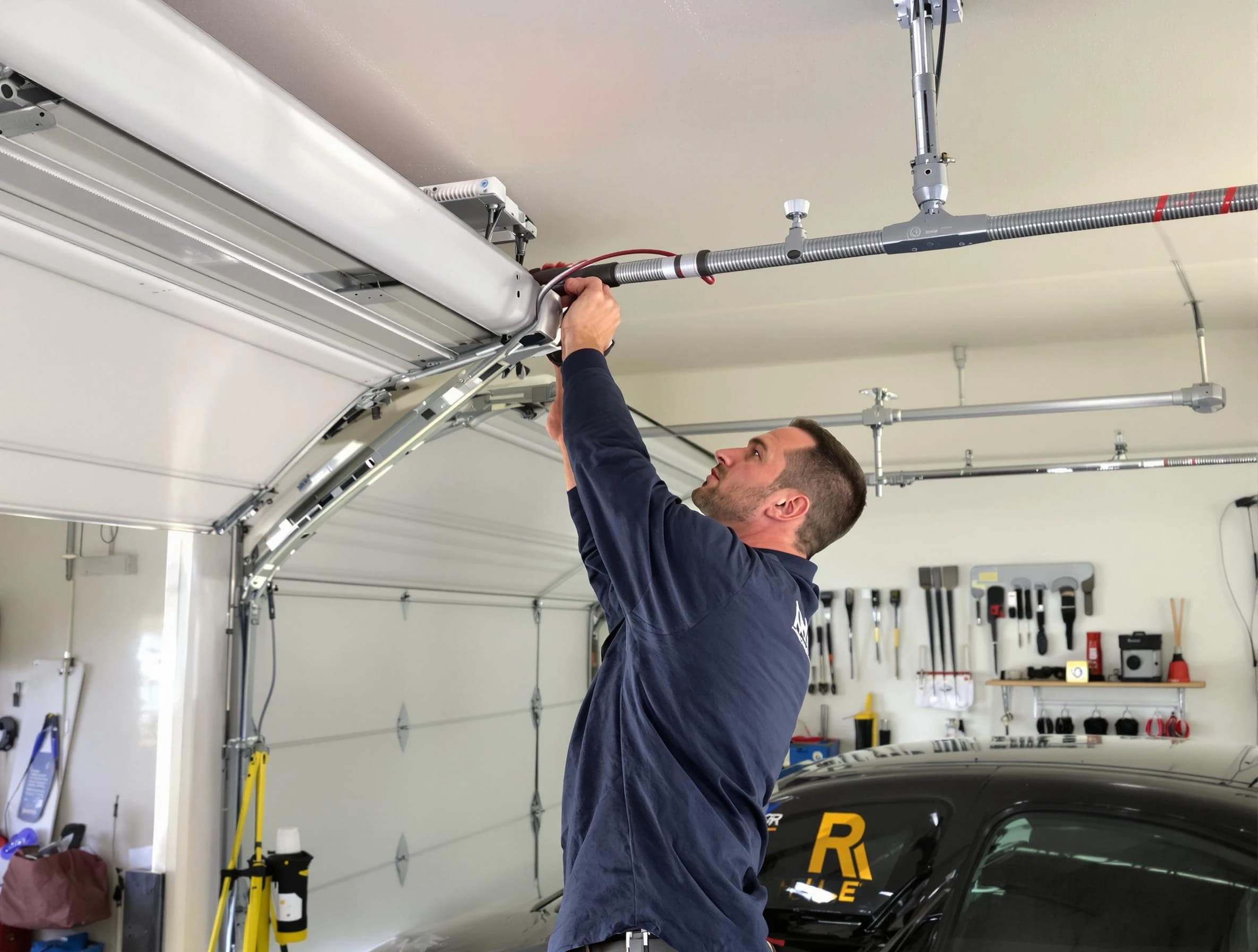 South Salt Lake Garage Door Repair technician performing garage door cable repair in South Salt Lake