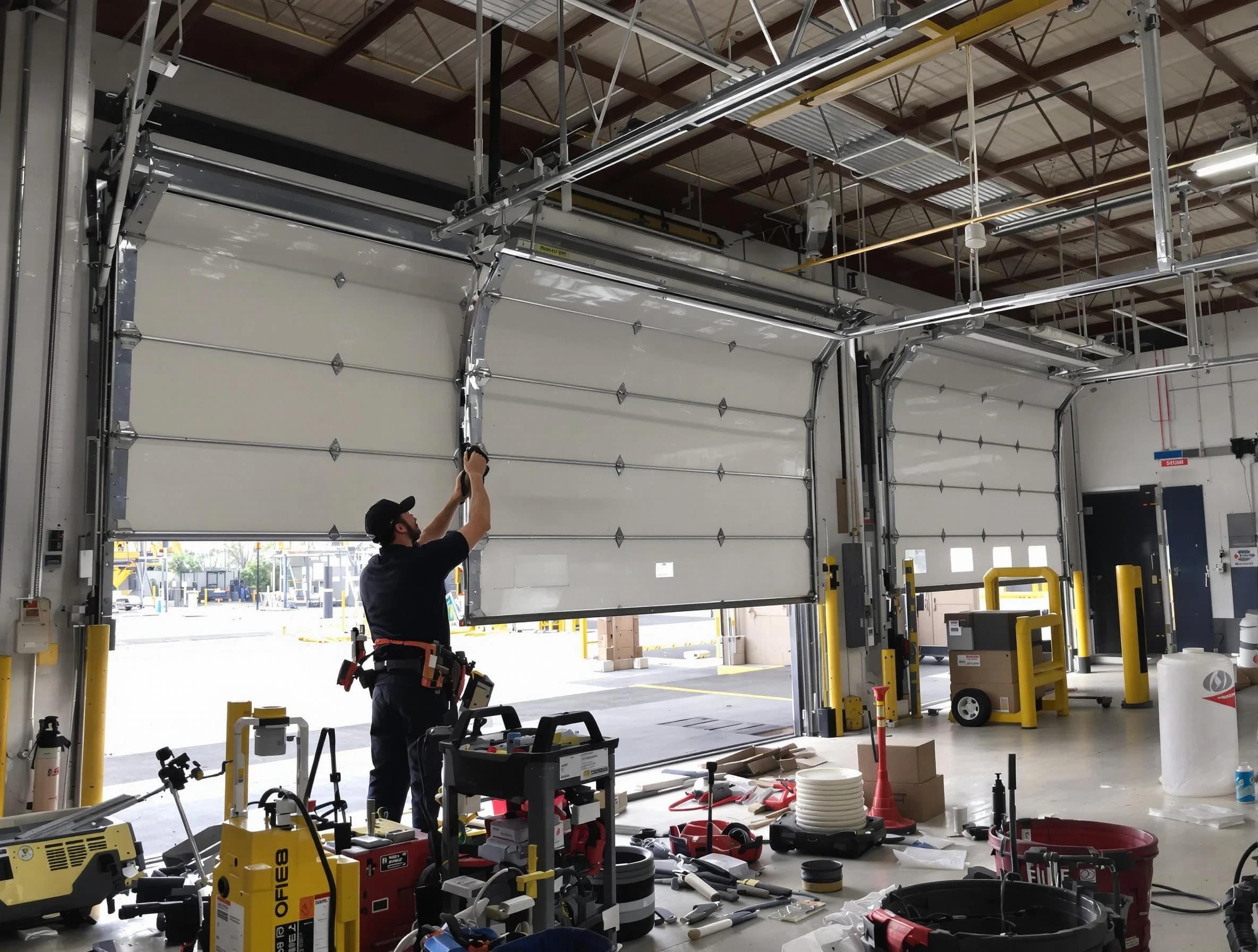 South Salt Lake Garage Door Repair technician performing commercial garage door repair in South Salt Lake