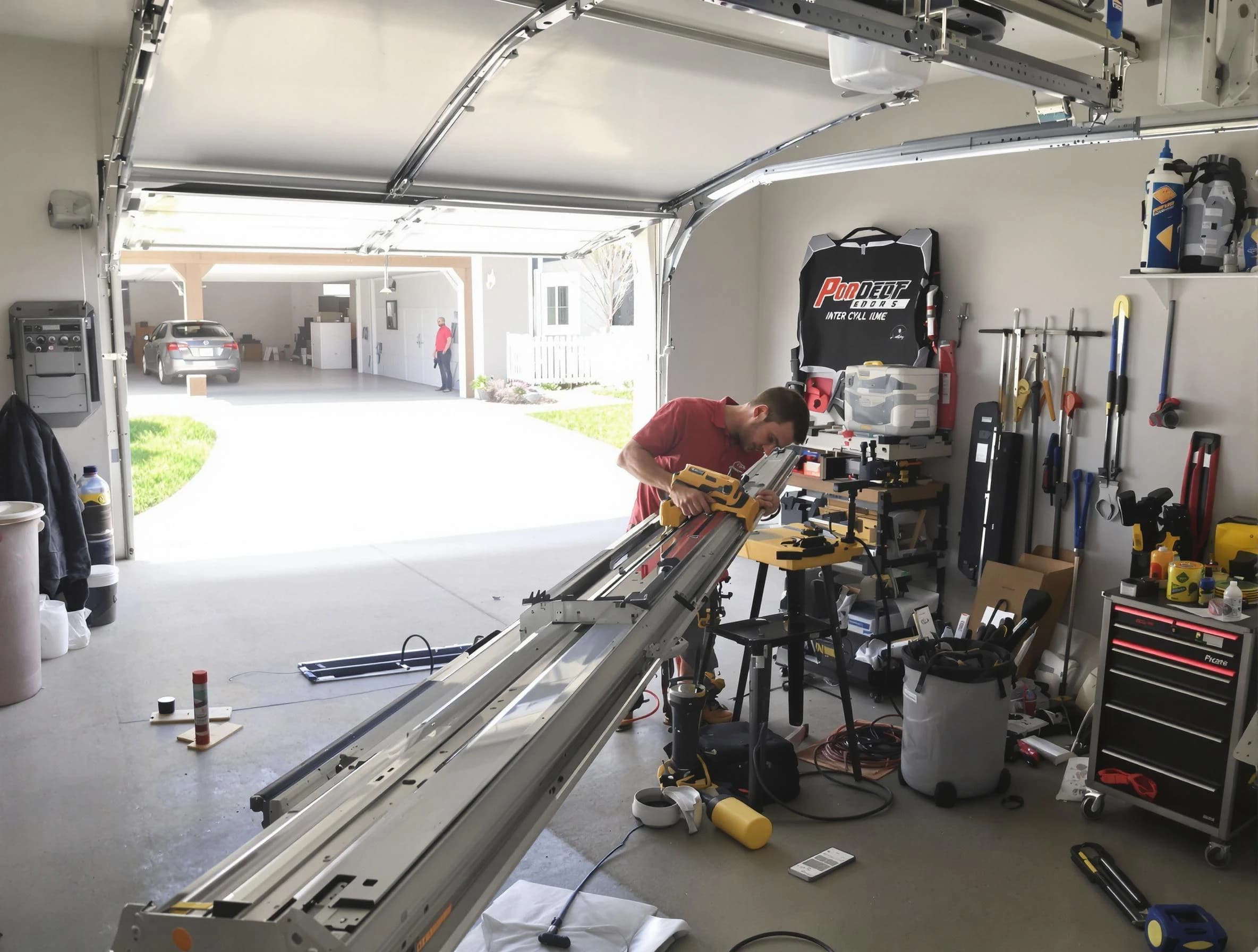 South Salt Lake Garage Door Repair expert performing track repair in South Salt Lake